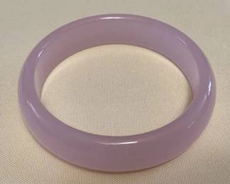 TTM076 Lotus Pink Jade Bangle Bracelet New