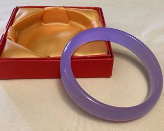 TTM073 Light Purple Jade Bangle Bracelet New