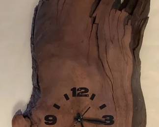 TTM083 Raw Edge Koa Wood Wall Clock