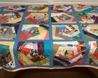 TTM003 Vintage Hawaiian Patchwork Quilt Blanket