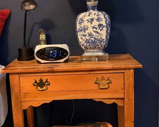 Antique pine accent table made mid-century.