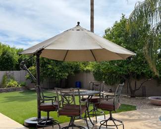 Galtech Cantilever Umbrella w/ Sunbrella Canopy