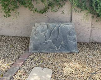 Fake rock for hiding/protecting valves, etc.