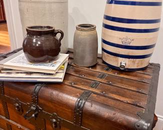 Vintage ceramics and trunk