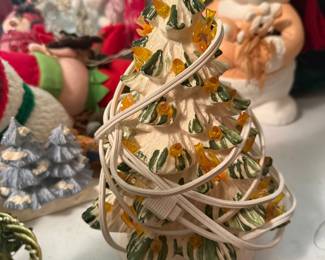 Vintage Small White Christmas Tree