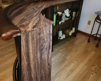 MCM style bar, 2 piece. items in back NOT AVAILABLE