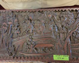 Antique, carved chest, excellent condition. By Chong Kee in Panama