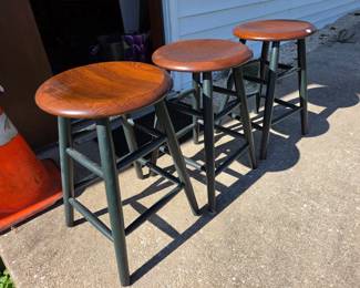 3 solid maple Amish made stools. (Original purchase price was $324 EACH but that's NOT our price)