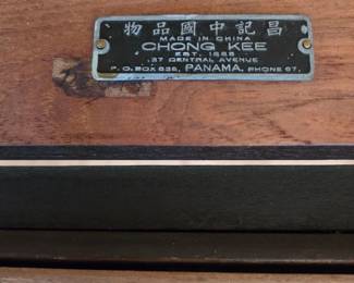 Antique, carved chest, excellent condition. By Chong Kee in Panama