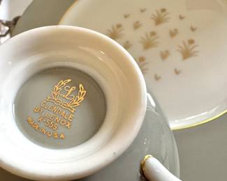 Lenox Glenda X-559 Sage Green & Gold Porcelain Dinnerware Set