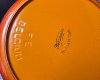 MCM Descoware Enameled Cast Iron Dutch Oven Boch Frères / Boch La Louvière, Belgium