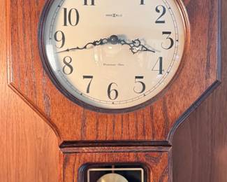 Howard Miller Oak Westminster Chime Pendulum Wall Clock