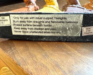 Sculptural Brutalist Figural Hanukkah Menorah, Made in Philippines