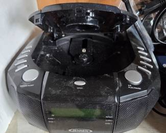 Jensen JCR-310 AM/FM Stereo Dual Alarm Clock Radio with Top-Loading CD Player