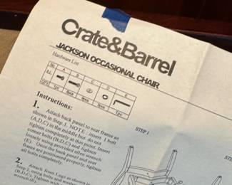 Crate & Barrel Jackson Upholstered Occasional Chairs