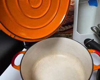 MCM Descoware Enameled Cast Iron Dutch Oven Boch Frères / Boch La Louvière, Belgium
