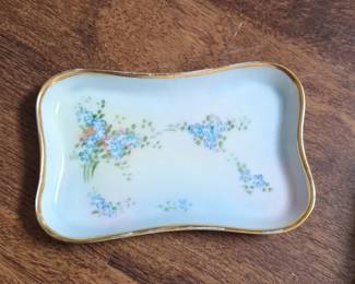 HandPainted ForgetMeNot Porcelain Vanity Trays third image