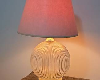 Ribbed Glass Table Lamp second image