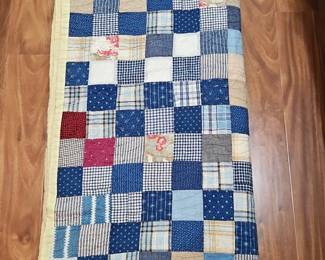 Blue Patchwork Cotton Quilt