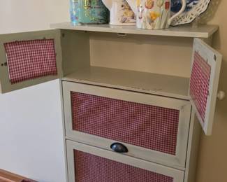Gingham storage cabinet third image