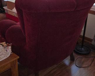 Burgundy Wingback Chair second image