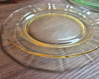 Fostoria Fairfax Topaz Amber Depression Glass Plate