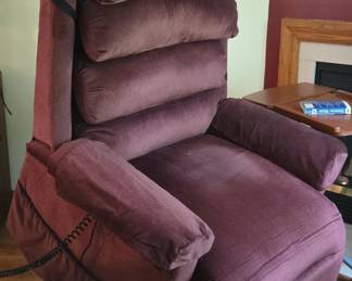 Burgundy Electric Lift Recliner