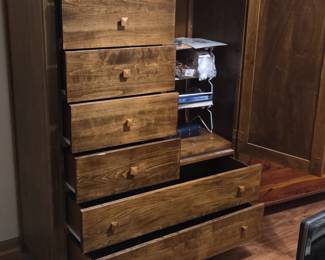 Tall Wood Chifforobe second image