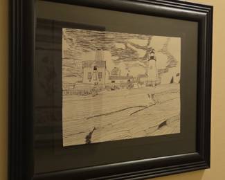 Lighthouse Ink Drawing second image