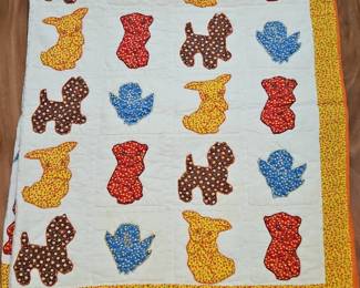 Vintage Dog Appliqu Quilt