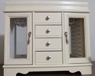 Cream Jewelry Armoire