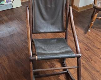 Victorian Folding Campaign Rocker second image