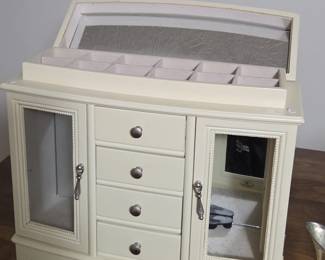 Cream Jewelry Armoire second image