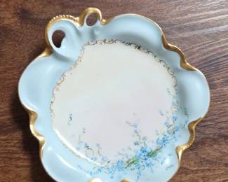 HandPainted ForgetMeNot Porcelain Vanity Trays