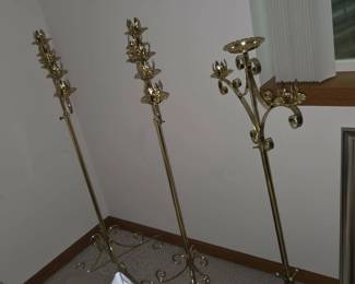 Brass Church Candelabra Set second image