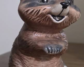 Ceramic Raccoon Figurine