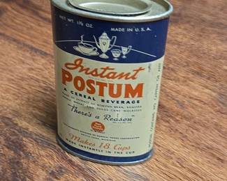 Vintage Instant Postum Cereal Beverage Tin