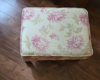 Floral Upholstered Footstool second image