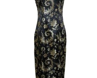 Vintage Unworn With Tags Dream LV Black And Gold Dress