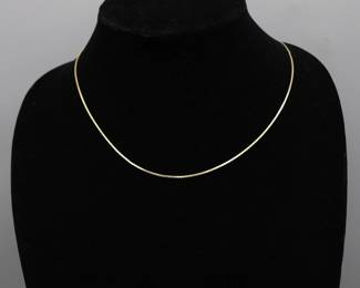 Vintage 14k Yellow Gold Serpintine Necklace