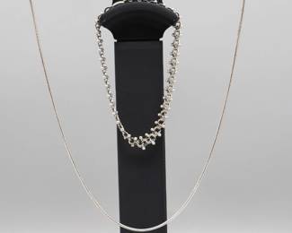 Vintage Sterling Neckalce And Bracelet