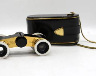 Carl Zeiss Diadem Opera / Theater Glasses With Mother Of Pearl And Gold Tone Finish