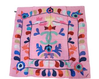 CHANEL Vintage Slk Scarf