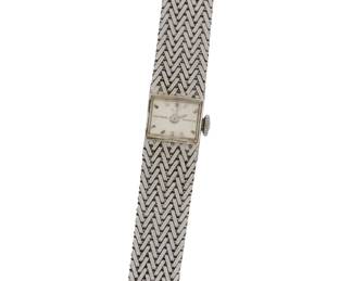 18k White Gold Univeral Geneve Ladies Vintage Watch