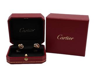 Authentic Cartier Trinity Pair Of 18k Tri Color Cufflinks Collector Square