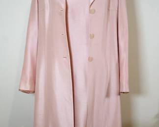 Hanna Hardy Light Soft Blush Pink Dress With Matching Over Coat.