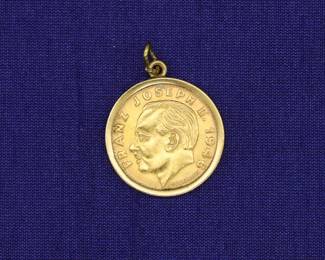 RARE 1946 10 Francs Gold Coin Franz Joseph II