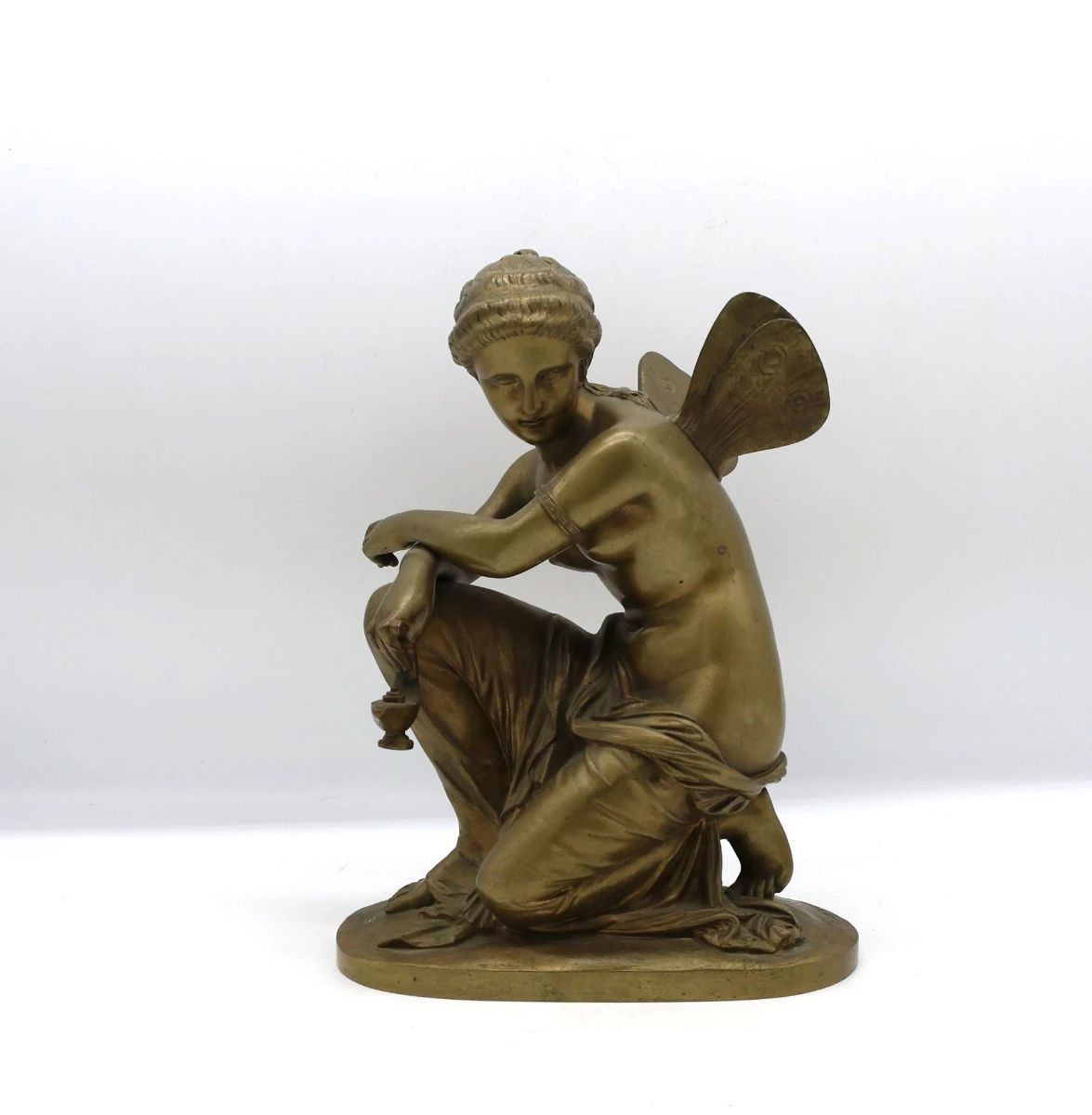 Fairy Bronze Sculpture By Eugene Laurent - "Psyche"