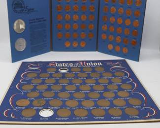 USA One Cent Lincoln Memorial And States Of The Union Coin Set