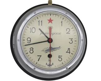 Vintage Russian Soviet Navy Submarine Bulkhead Clock